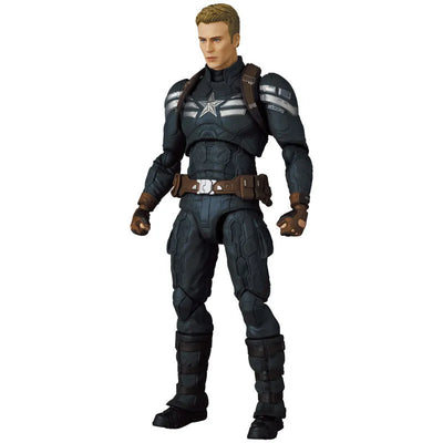 Captain America: The Winter Soldier - Captain America - Mafex No.202 - Stealth Suit (Medicom Toy)ㅤ – Medicom Toy – ActionFigure Brasil — com base expositora