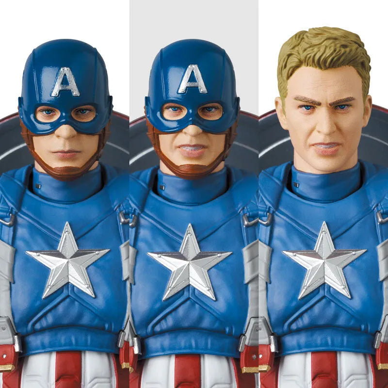 Captain America: The Winter Soldier - Captain America - Mafex No.220 - Classic Suit (Medicom Toy)ㅤ – Medicom Toy – ActionFigure Brasil