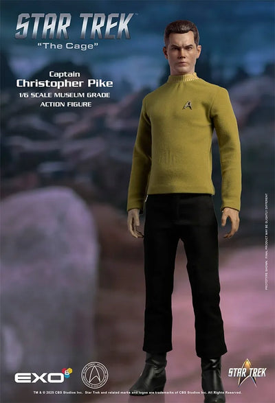 Captain Christopher Pike – EXO-6 – ActionFigure Brasil — com base expositora