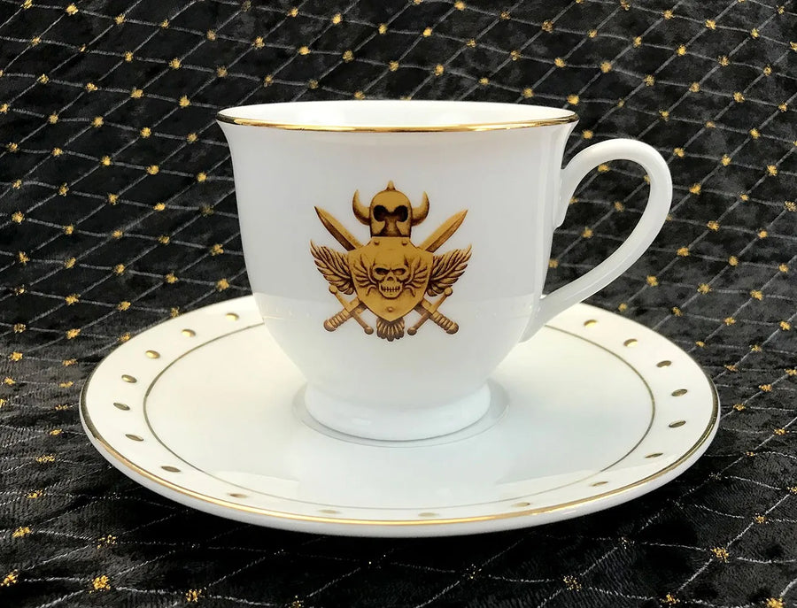 Castle Grayskull Crest Porcelain Cup & Saucer Set – Factory Entertainment – ActionFigure Brasil
