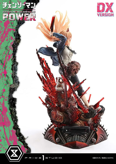 Chainsaw Man - Power - Ultimate Premium Masterline (UPMCSM-02DX) - 1/4 - DX Version (Prime 1 Studio)ㅤ – Prime 1 Studio – ActionFigureBrasil — com base expositora