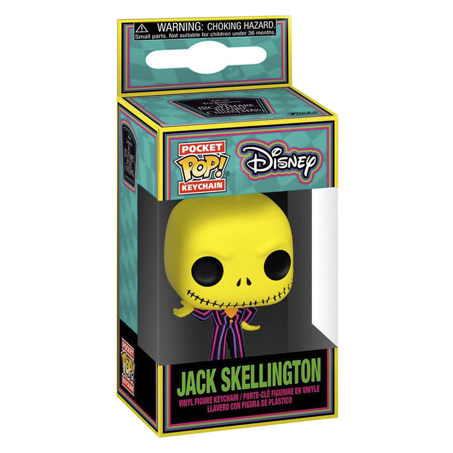 CHAVEIRO FUNKO POCKET POP KEYCHAIN DISNEY THE NIGHTMARE BEFORE CHRISTMAS BLACKLIGHT - JACK SKELLINGTON