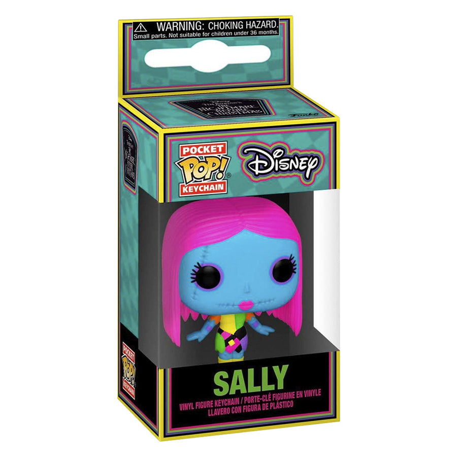 CHAVEIRO FUNKO POCKET POP KEYCHAIN DISNEY THE NIGHTMARE BEFORE CHRISTMAS BLACKLIGHT - SALLY
