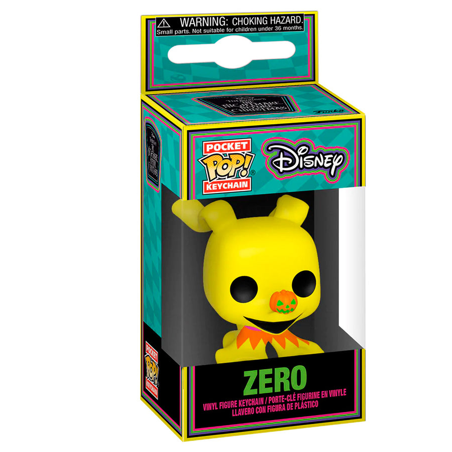 CHAVEIRO FUNKO POCKET POP KEYCHAIN DISNEY THE NIGHTMARE BEFORE CHRISTMAS BLACKLIGHT - ZERO