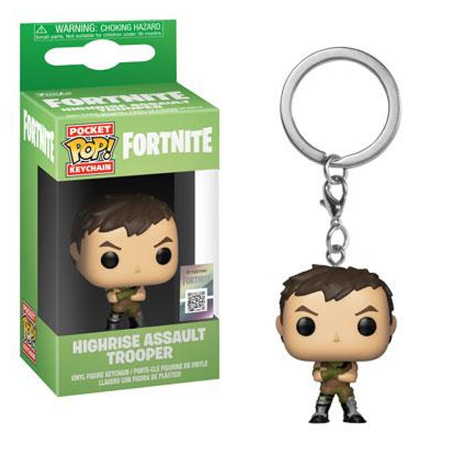 CHAVEIRO FUNKO POCKET POP KEYCHAIN FORTNITE HIGHRISE ASSAULT TROOPER BRINDE