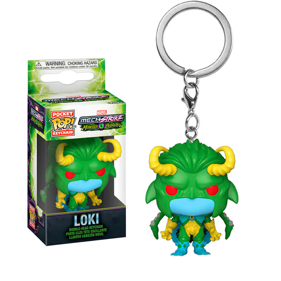 CHAVEIRO FUNKO POCKET POP KEYCHAIN MECH STRIKE MONSTER HUNTERS - LOKI BRINDE
