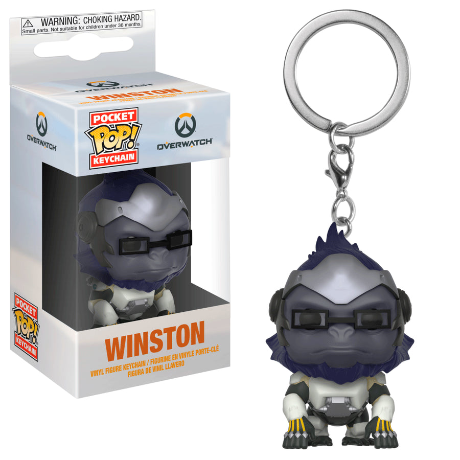 CHAVEIRO FUNKO POCKET POP KEYCHAIN - OVERWATCH WINSTON BRINDE