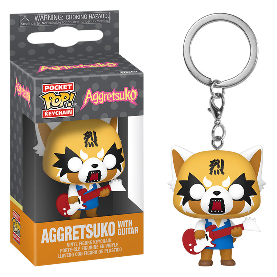 CHAVEIRO FUNKO POP KEYCHAIN AGGRETSUKO WITH GUITAR (80390)