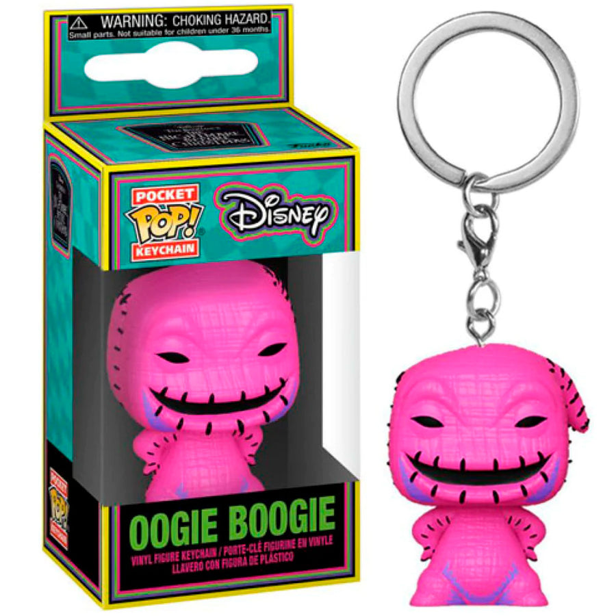 CHAVEIRO FUNKO POP KEYCHAIN DISNEY THE NIGHTMARE BEFORE CHRISTMAS BLACKLIGHT - OOGIE BOOGIE