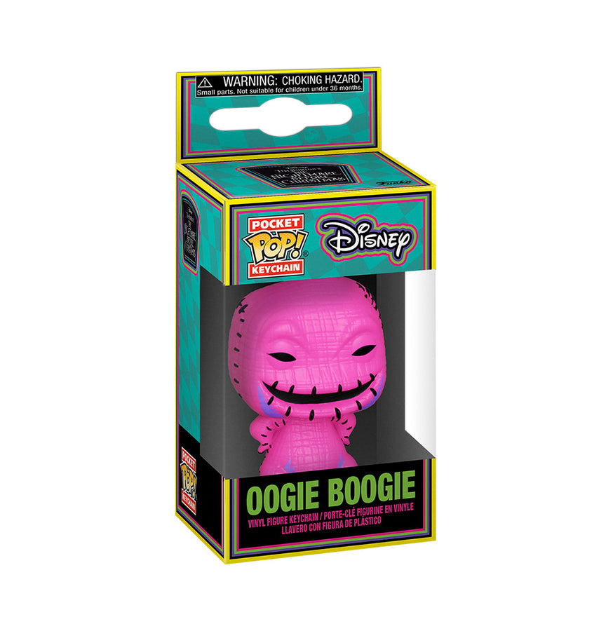 CHAVEIRO FUNKO POP KEYCHAIN DISNEY THE NIGHTMARE BEFORE CHRISTMAS BLACKLIGHT - OOGIE BOOGIE