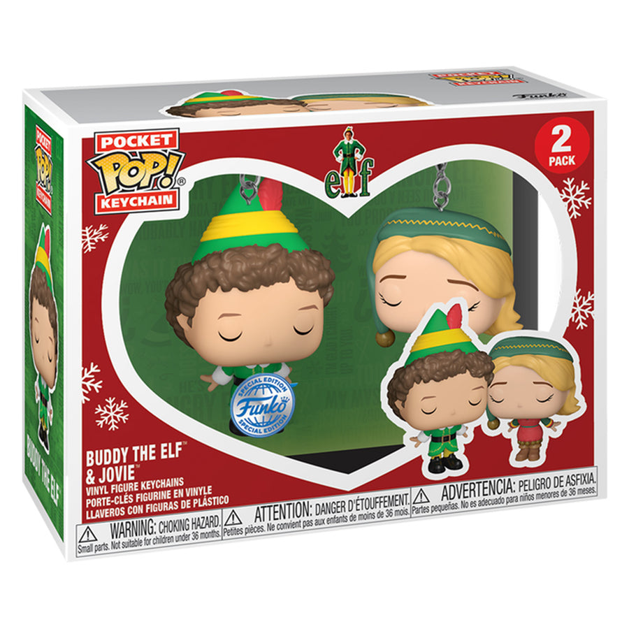 CHAVEIRO FUNKO POP KEYCHAIN ELF - BUDDY & JOVIE 2-PACK (73921)