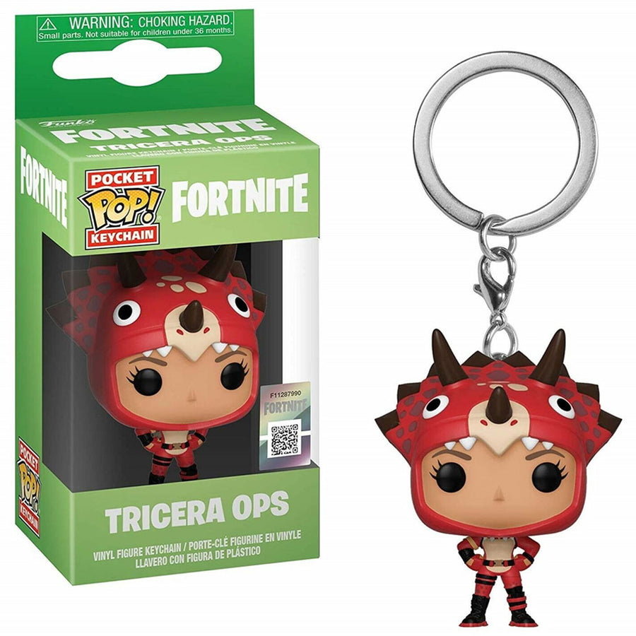 CHAVEIRO FUNKO POP - KEYCHAIN FORTNITE 2 TRICERA OPS BRINDE