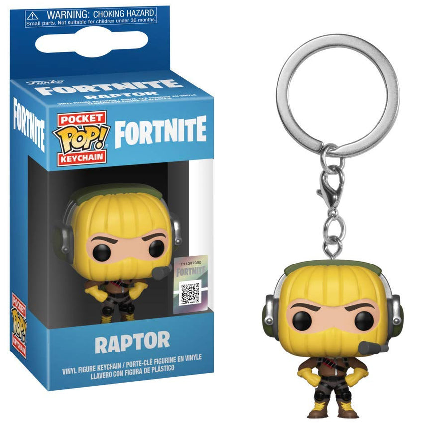CHAVEIRO FUNKO POP - KEYCHAIN FORTNITE RAPTOR BRINDE