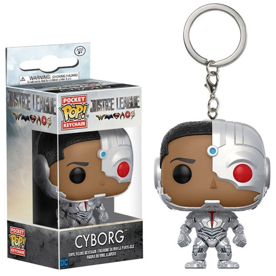 CHAVEIRO FUNKO POP KEYCHAIN JUSTICE LEAGUE CYBORG BRINDE