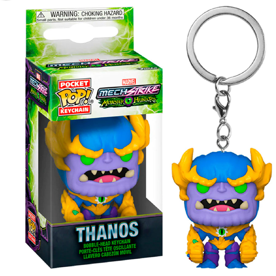 CHAVEIRO FUNKO POP KEYCHAIN MARVEL MONSTER HUNTERS - THANOS BRINDE