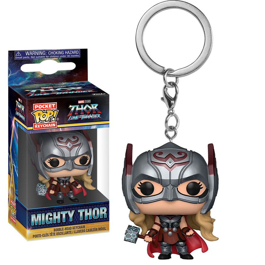 CHAVEIRO FUNKO POP KEYCHAIN MARVEL THOR: LOVE AND THUNDER - MIGHTY THOR BRINDE