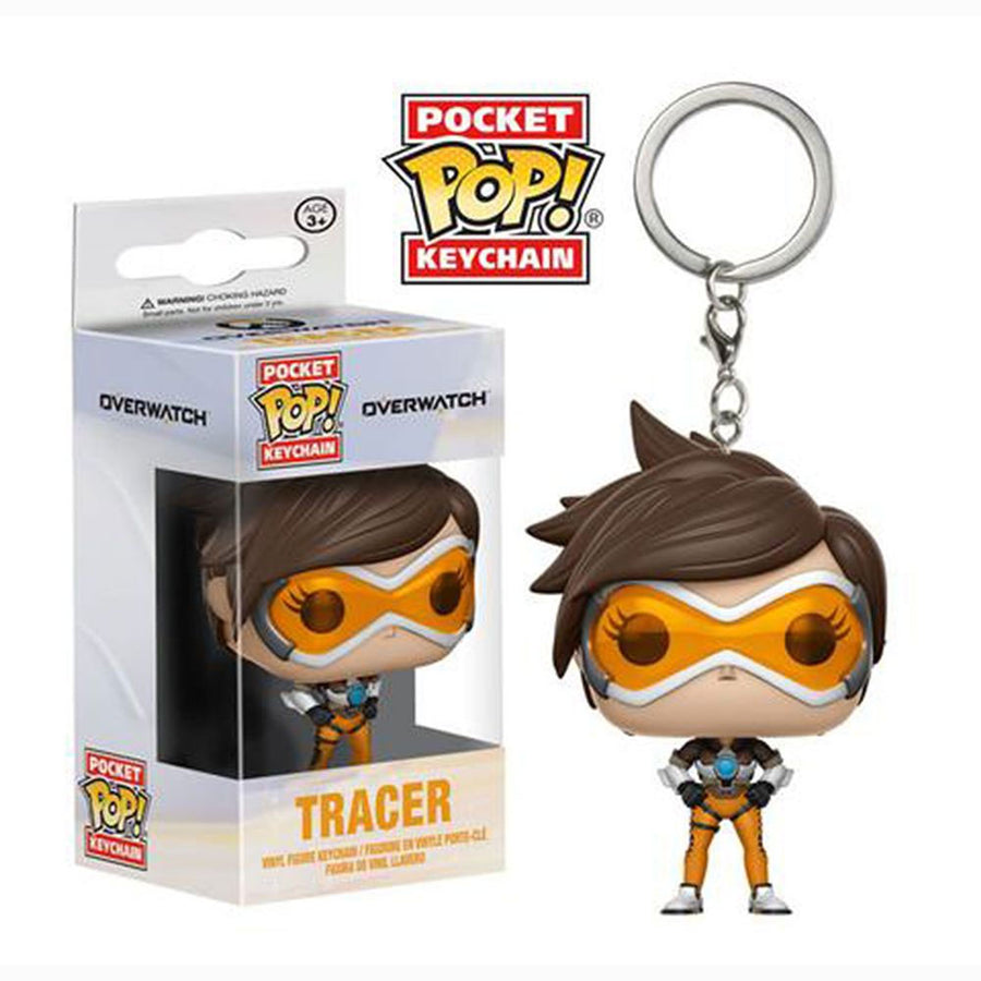 CHAVEIRO FUNKO POP KEYCHAIN OVERWATCH TRACER BRINDE