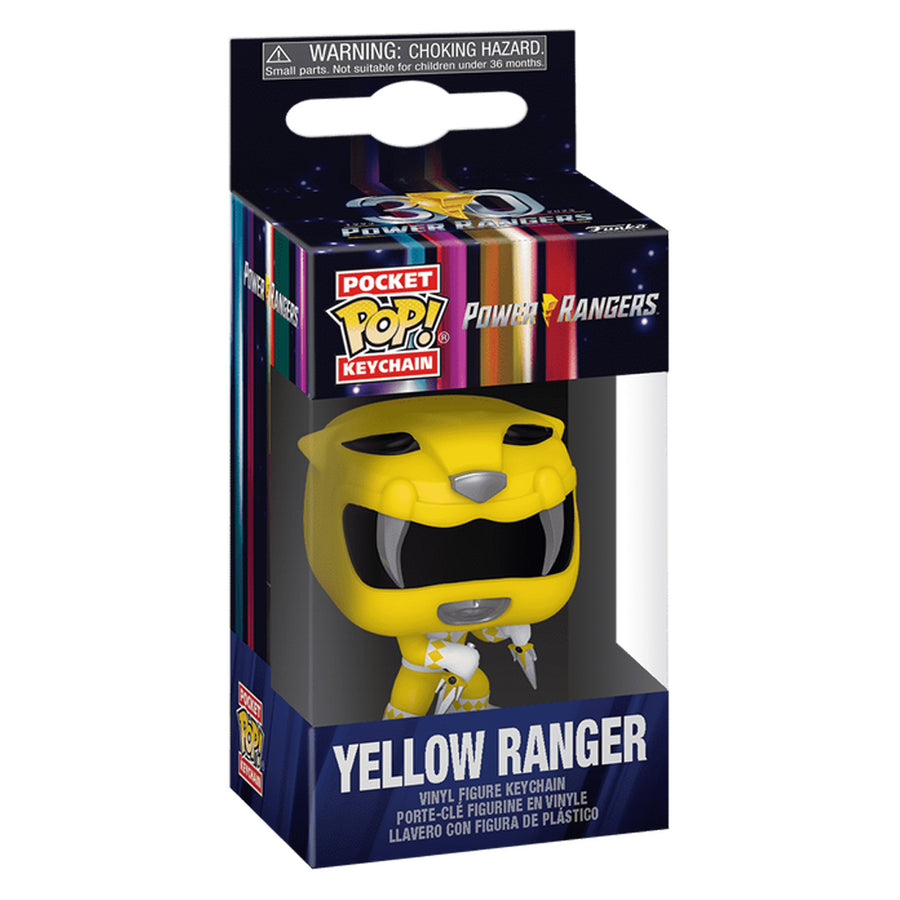 CHAVEIRO FUNKO POP KEYCHAIN POWER RANGERS 30TH ANNIVERSARY - YELLOW RANGER (72153)