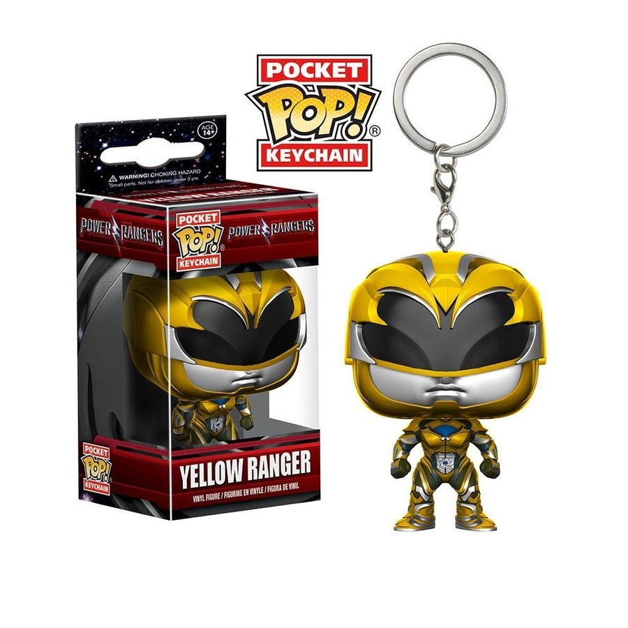 CHAVEIRO FUNKO POP KEYCHAIN POWER RANGERS YELLOW BRINDE