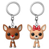 Chaveiro Funko Pop Keychain Rudolph The Red-Nosed Reindeer - Rudolph & Clarice 2-Pack (73925)