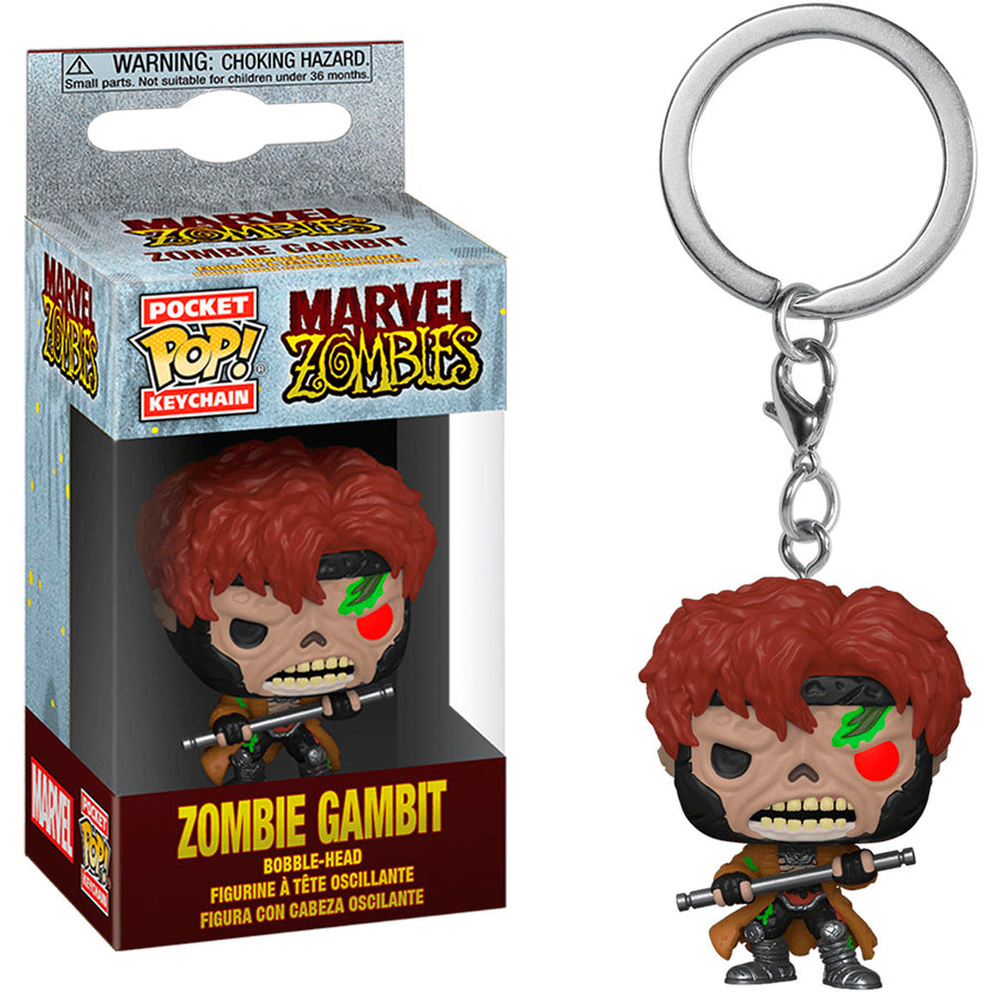 CHAVEIRO FUNKO POCKET POP KEYCHAIN MARVEL ZOMBIES - GAMBIT BRINDE