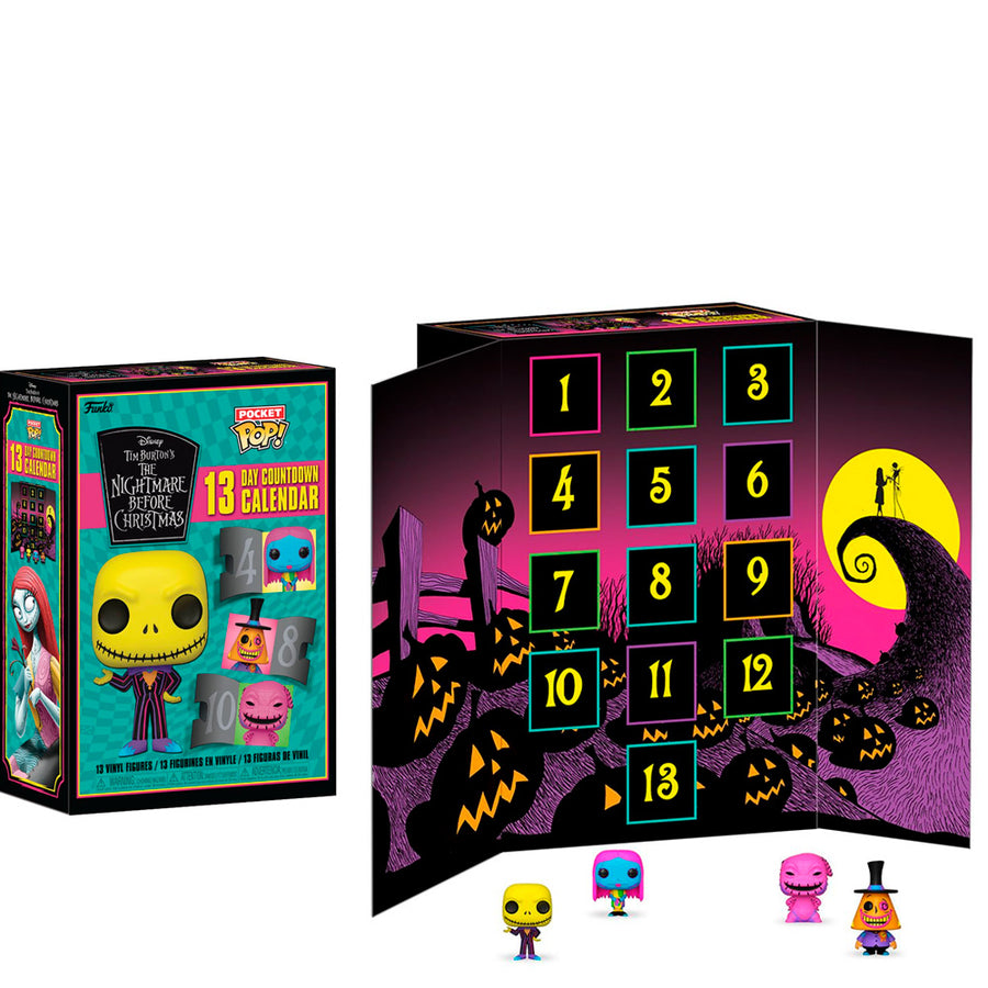 CALENDÁRIO FUNKO POP POCKET CALENDAR DISNEY - THE NIGHTMARE BEFORE CHRISTMAS 2022 (BLACKLIGHT) BRINDE