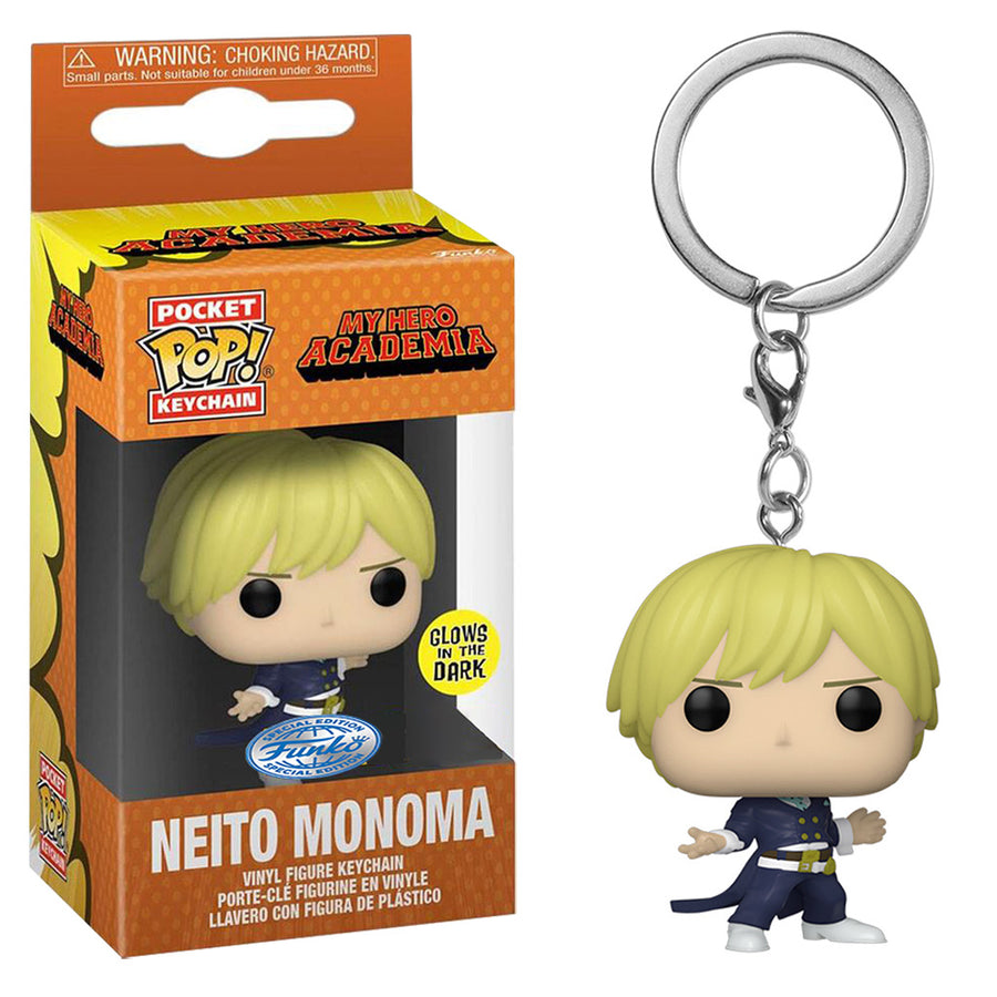 CHAVEIRO FUNKO POP POCKET KEYCHAIN MY HERO ACADEMIA EXCLUSIVE - NEITO MONOMA (GLOWS IN THE DARK) BRINDE