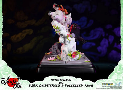 Chibiterasu vs Dark Chibiterasu & Possessed Kuni – First 4 Figures – ActionFigure Brasil — com base expositora