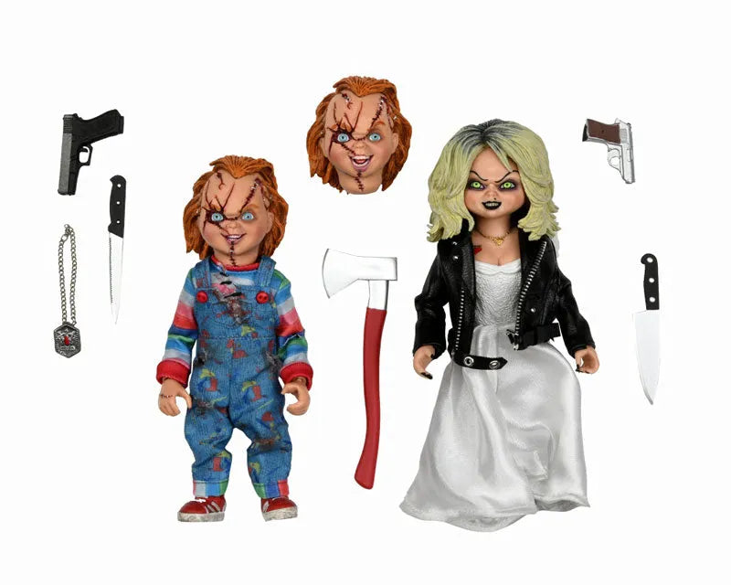 Child's Play Bride of Chucky / Chucky & Tiffany Action Doll 2PKㅤ – Neca – ActionFigureBrasil