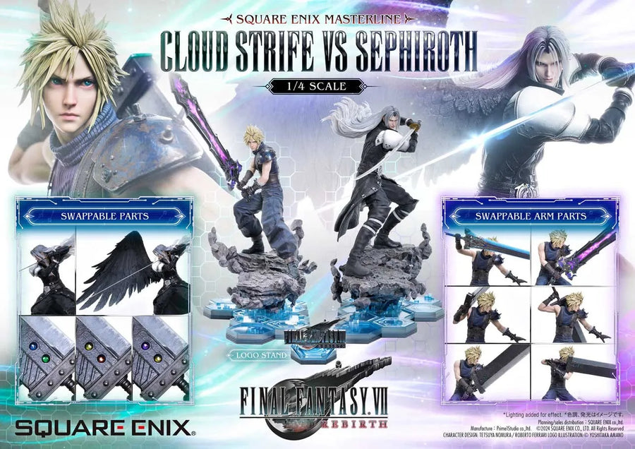 Cloud Strife vs. Sephiroth Set (Cloud Strife vs Sephiroth Set) – Square Enix – ActionFigure Brasil