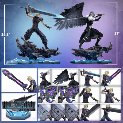 Cloud Strife vs. Sephiroth Set (Cloud Strife vs Sephiroth Set) – Square Enix – ActionFigure Brasil — com base expositora