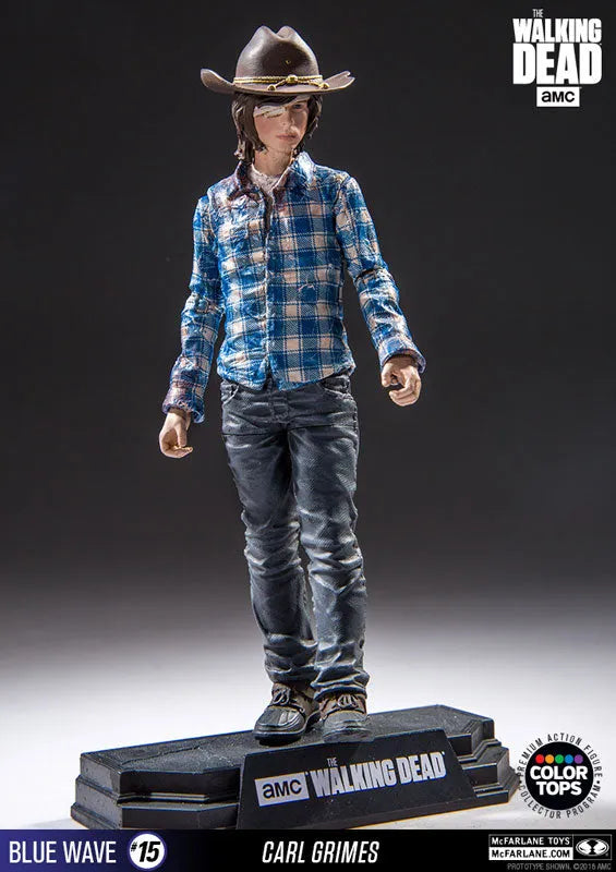 Color Tops Blue Wave - The Walking Dead: Carl Grimes 7 Inch Action Figureㅤ – McFarlane Toys – ActionFigure Brasil