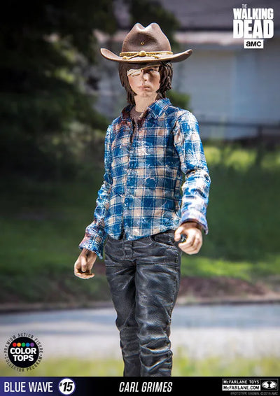Color Tops Blue Wave - The Walking Dead: Carl Grimes 7 Inch Action Figureㅤ – McFarlane Toys – ActionFigureBrasil — close