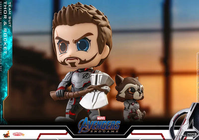 CosBaby "Avengers/End Game" [Size S] Thor & Rocket (Team Suit Ver.) 2 Figure Setㅤ – Hot Toys – ActionFigure Brasil