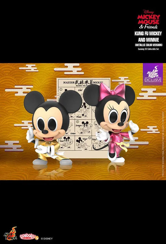 Cosbaby - Disney [Size S] - Mickey Mouse & Minnie Mouse (Kung Fu) [Set of 2 Units]ㅤ – Hot Toys – ActionFigure Brasil