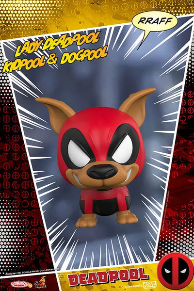 CosBaby "Marvel Comics" [Size S] Lady Deadpool & Kidpool & Dogpool (3Figure Set)ㅤ – Gantaku – ActionFigure Brasil — com base expositora