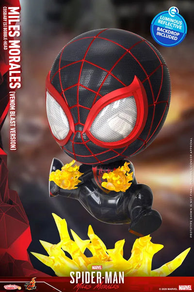 CosBaby Marvel's Spider-Man: Miles Morales Size S Miles Morales / Spider-Man (Venom Blast)ㅤ – Hot Toys – ActionFigure Brasil — ângulo diferente