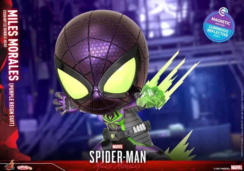 CosBaby [Size S] Miles Morales / Spider-Man (Purple Dominion Suit Ver.)ㅤ – Hot Toys – ActionFigure Brasil