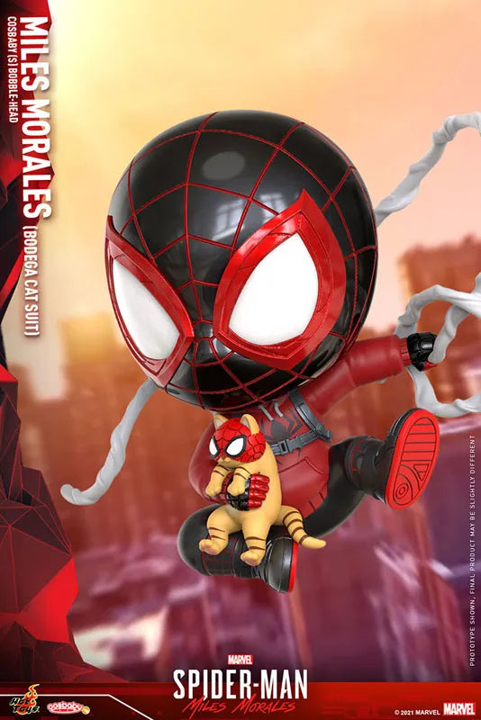 CosBaby [Size S] Miles Morales / Spider-Man (Shop Signboard Cat Suit Ver.)ㅤ – Hot Toys – ActionFigure Brasil