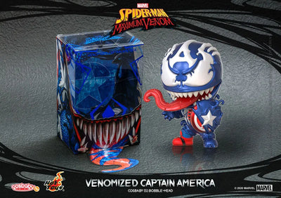 CosBaby "Spider-Man: Maximum Venom" [Size S] Captain America (Venomized Ver.)ㅤ – Hot Toys – ActionFigureBrasil — close