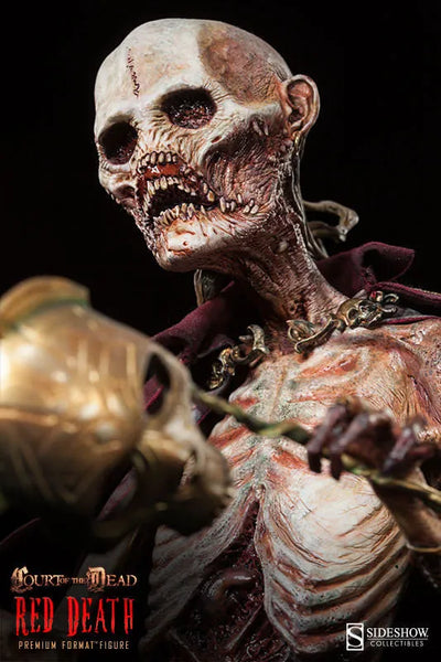 Court of the Dead 1/4 Scale Premium Figure - The Red Deathㅤ – Sideshow Collectibles – ActionFigure Brasil — com base expositora