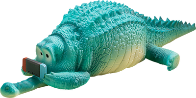 Crawling Crocodile (Blue) – Manas SUM – ActionFigure Brasil — detalhe do produto