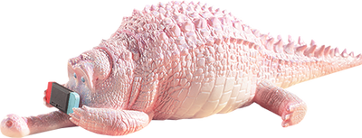 Crawling Crocodile (Peach) (Pink) – Manas SUM – ActionFigure Brasil — ambientada
