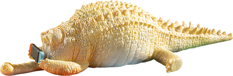 Crawling Crocodile (Pineapple) (Yellow) – Manas SUM – ActionFigure Brasil