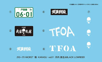 "Crows x WORDT" Karasu Vol. 01 Kawachi Tessyo & Black Low Rider Normal Edition (Original Color Ver.)ㅤ – Gantaku – ActionFigure Brasil — ângulo diferente