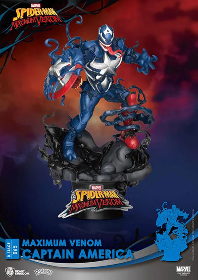 D Stage #065 "Spider-Man: Maximum Venom" Captain America (Venom Edition)ㅤ – Beast Kingdom – ActionFigure Brasil