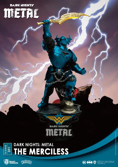D Stage #091 "DC Comics" "Dark Knights: Metal" Mercilessㅤ – Beast Kingdom – ActionFigureBrasil — ambientada