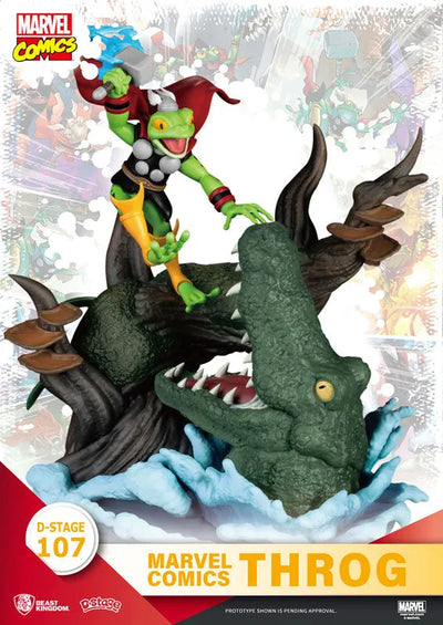 D Stage #107 "Marvel Comics" Throgㅤ – Beast Kingdom – ActionFigureBrasil — com base expositora