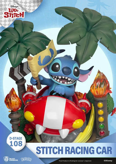D Stage #108 "Lilo & Stitch" Stitch Racing Carㅤ – Beast Kingdom – ActionFigure Brasil — ângulo diferente