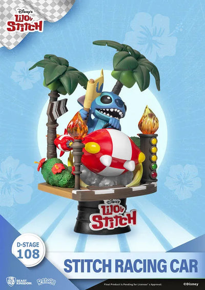 D Stage #108 "Lilo & Stitch" Stitch Racing Carㅤ – Beast Kingdom – ActionFigure Brasil — acessórios